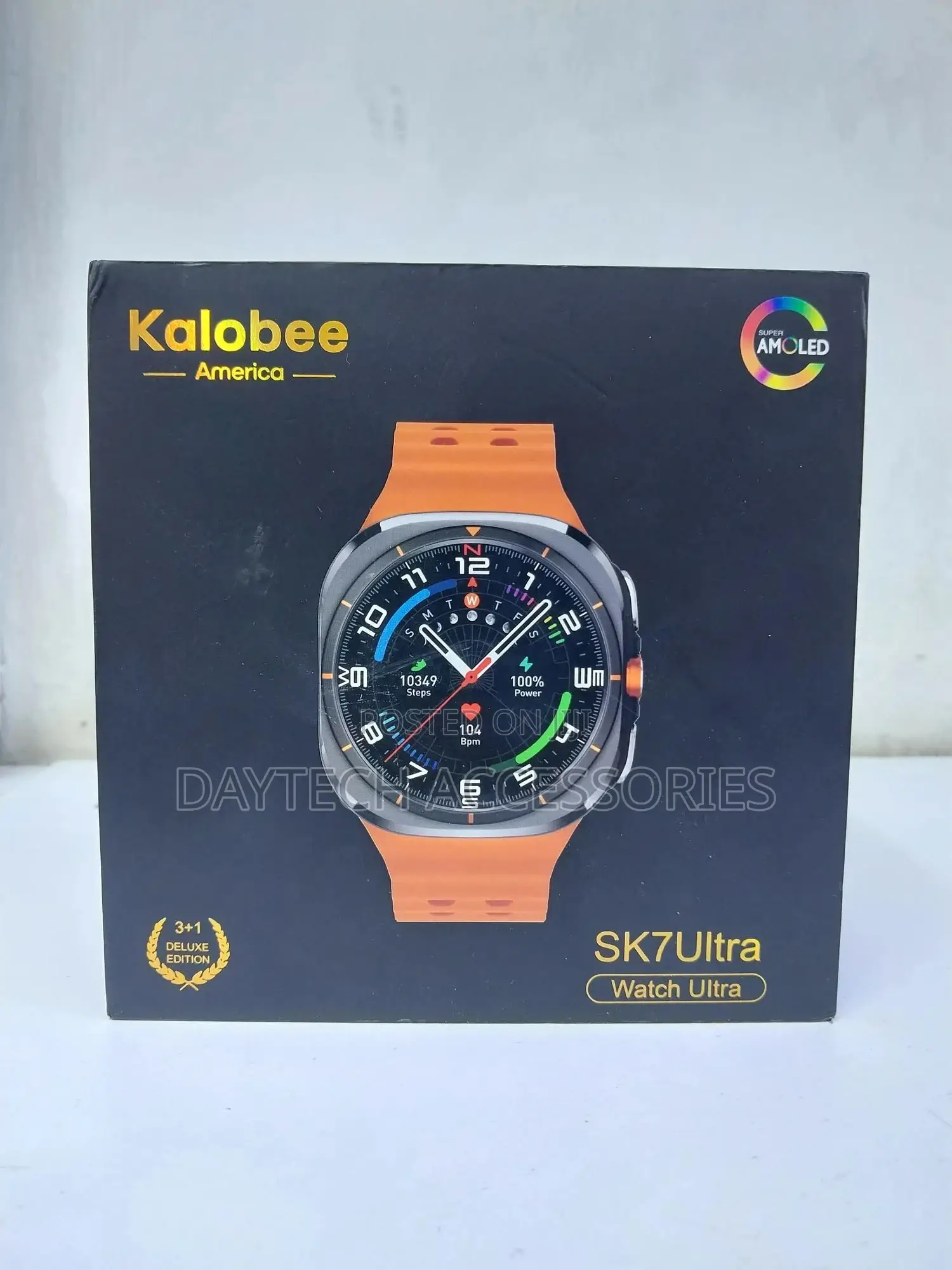 Kalobee America Sk7 Ultra Smart Watch Amoled Display Two 2 Straps