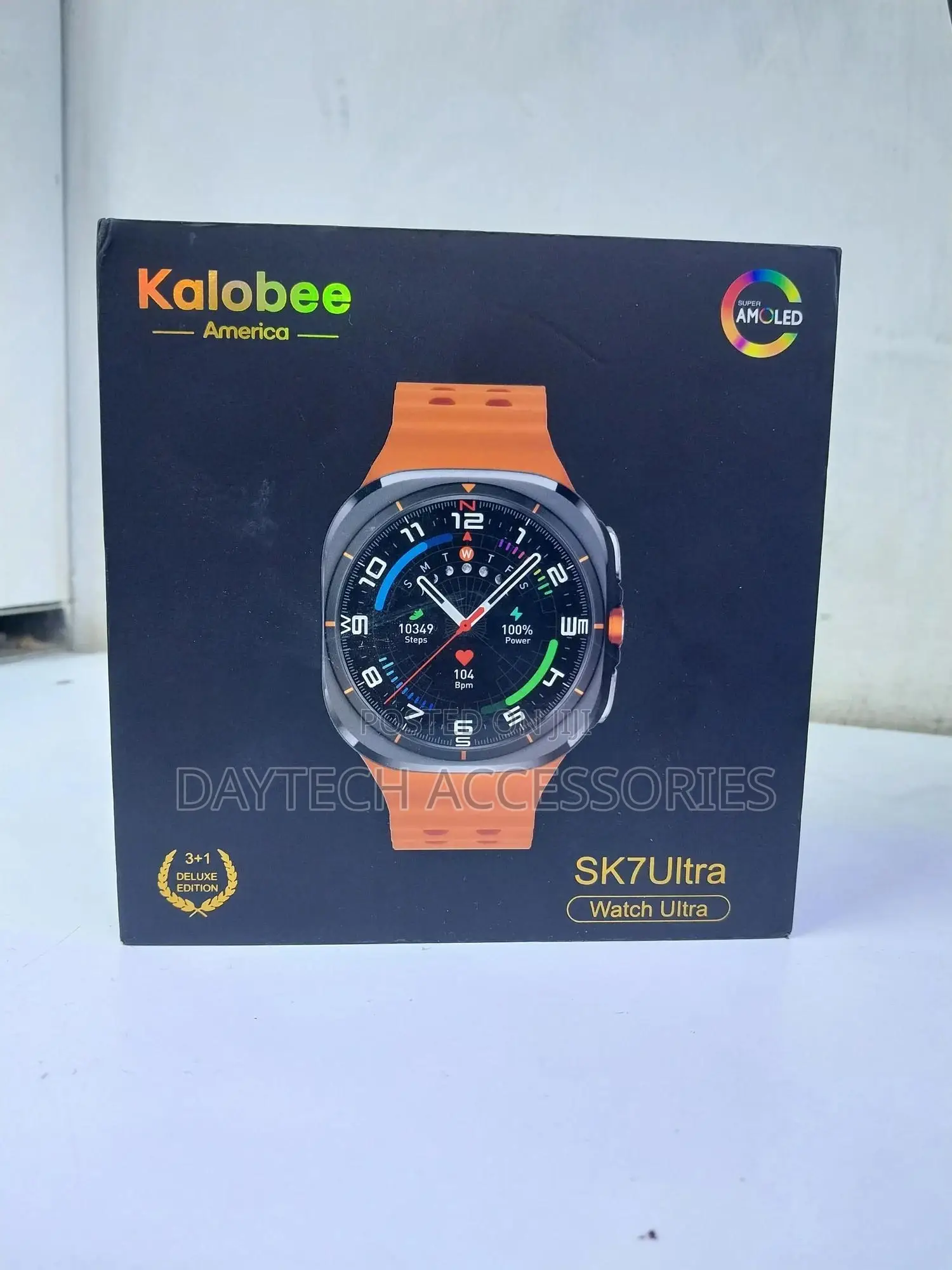Kalobee America Sk7 Ultra Smart Watch Amoled Display Two 2 Straps