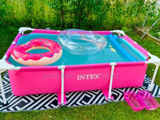 Intex 2.2m Pink Rectangular Frame Pool - thumbnail 3