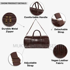 Leather Duffle Colt 10 Crocodile Print