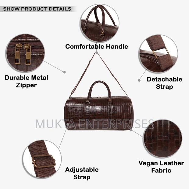 Leather Duffle Colt 10 Crocodile Print - thumbnail 4