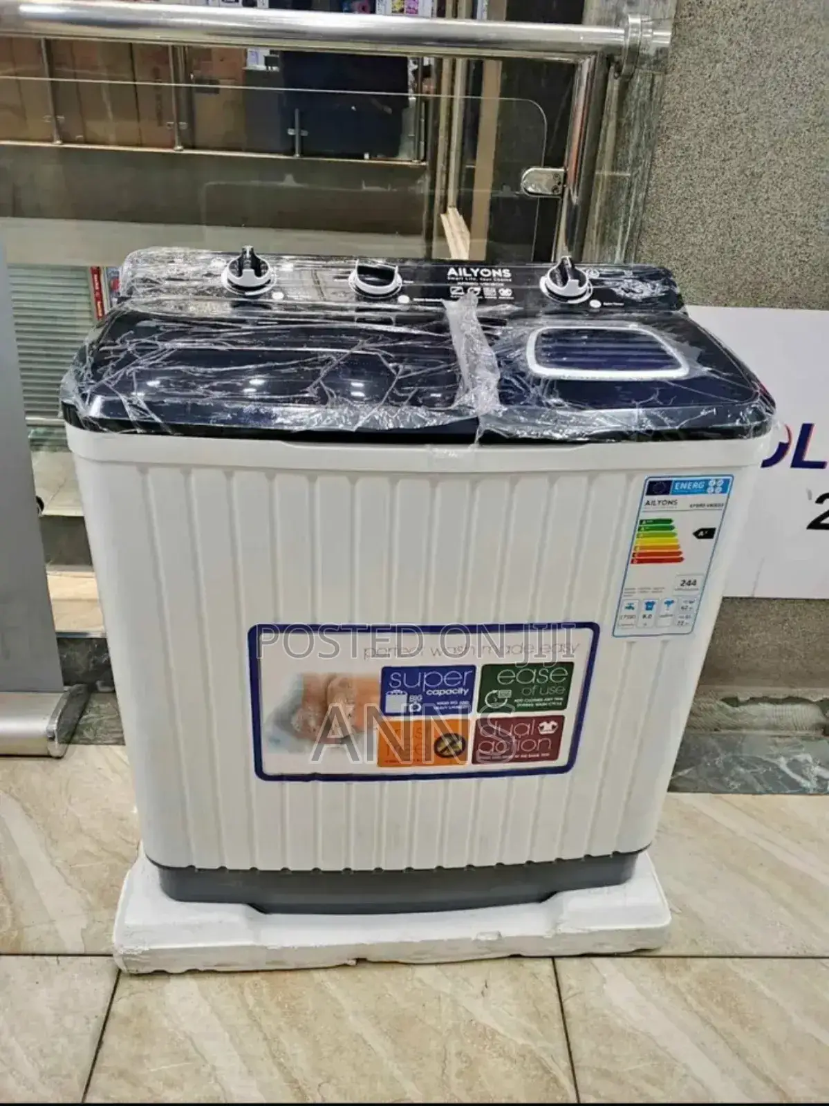 Ailyons 8kg Twin Turbo Washing Machine
