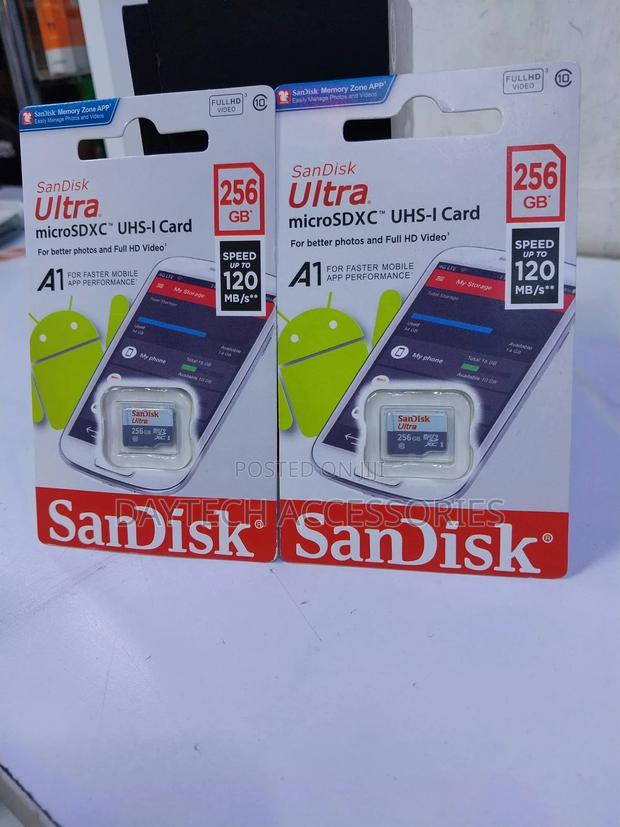 Sandisk Ultra 256gb Micro Sd Card SDXC A1 Uhs-I 120mb/S - thumbnail 2