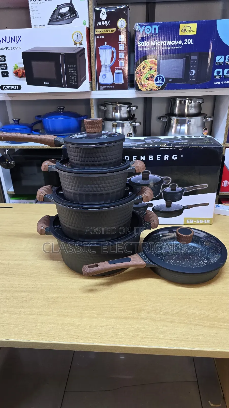 10pcs Edenberg Marble Cookware Set