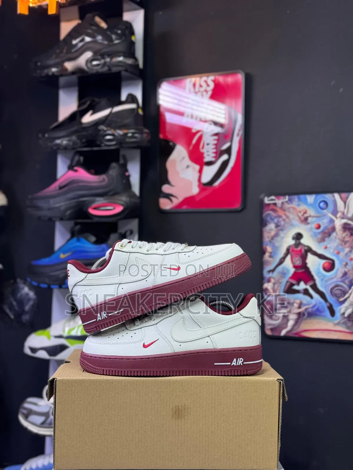 Maroon White Custom Airforce 1