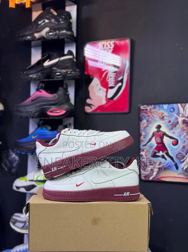 Maroon White Custom Airforce 1 - thumbnail 2
