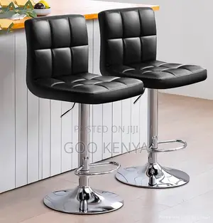 Home Stool; Adjustable Modern Pu Leather High Bar Stool With Backrest