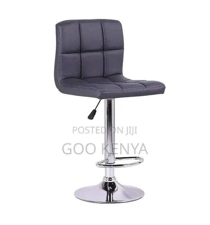 Home Stool; Adjustable Modern Pu Leather High Bar Stool With Backrest