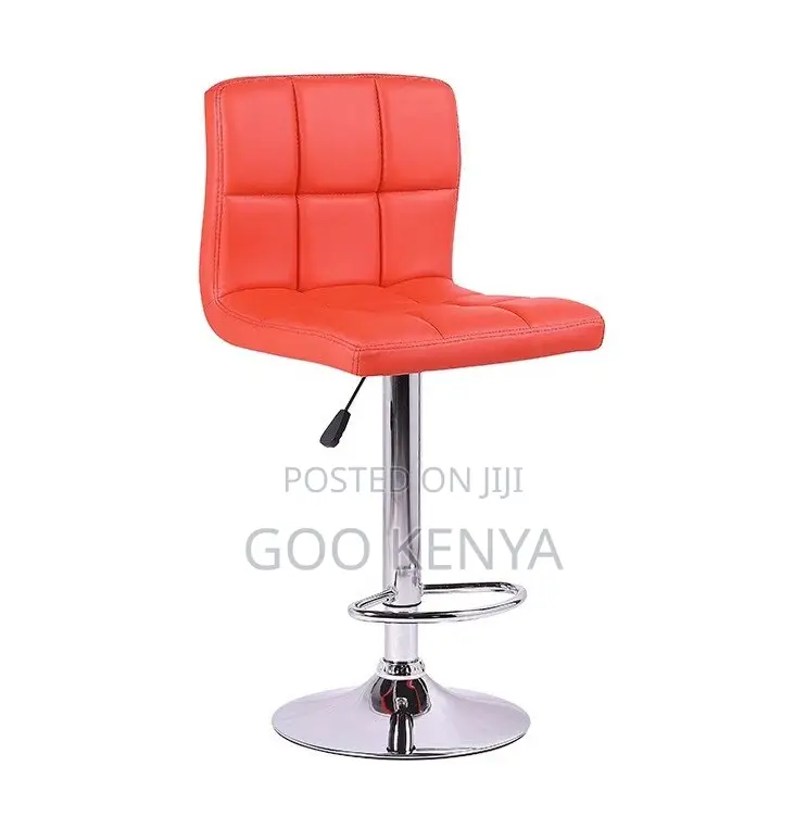 Home Stool; Adjustable Modern Pu Leather High Bar Stool With Backrest