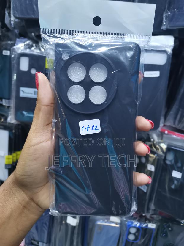 Aswear Plain Black Soft Silicone Tpu Case for Oneplus 12 - main view