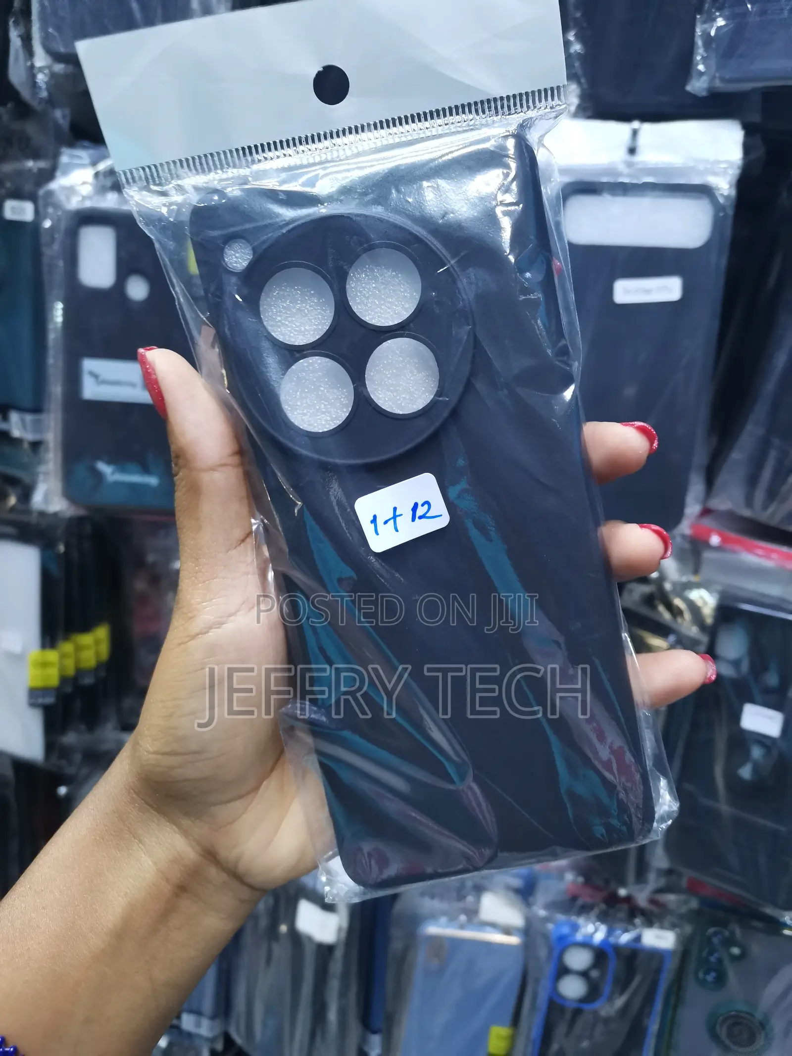 Aswear Plain Black Soft Silicone Tpu Case for Oneplus 12