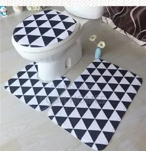 Black and White Quality Bathroom Mats