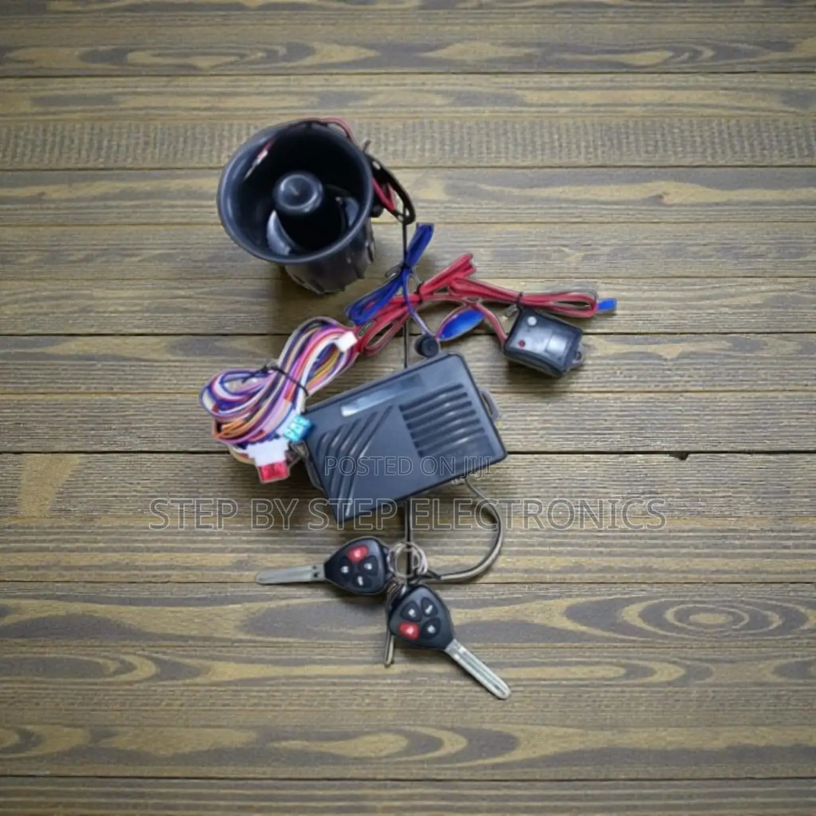 Complete Car Alarm System With Flip Keys, Shock and Door Protection