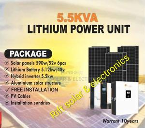 5kva - 5.12kwh Boma Lithium Solar System - (6)590w Solar Solution - main view