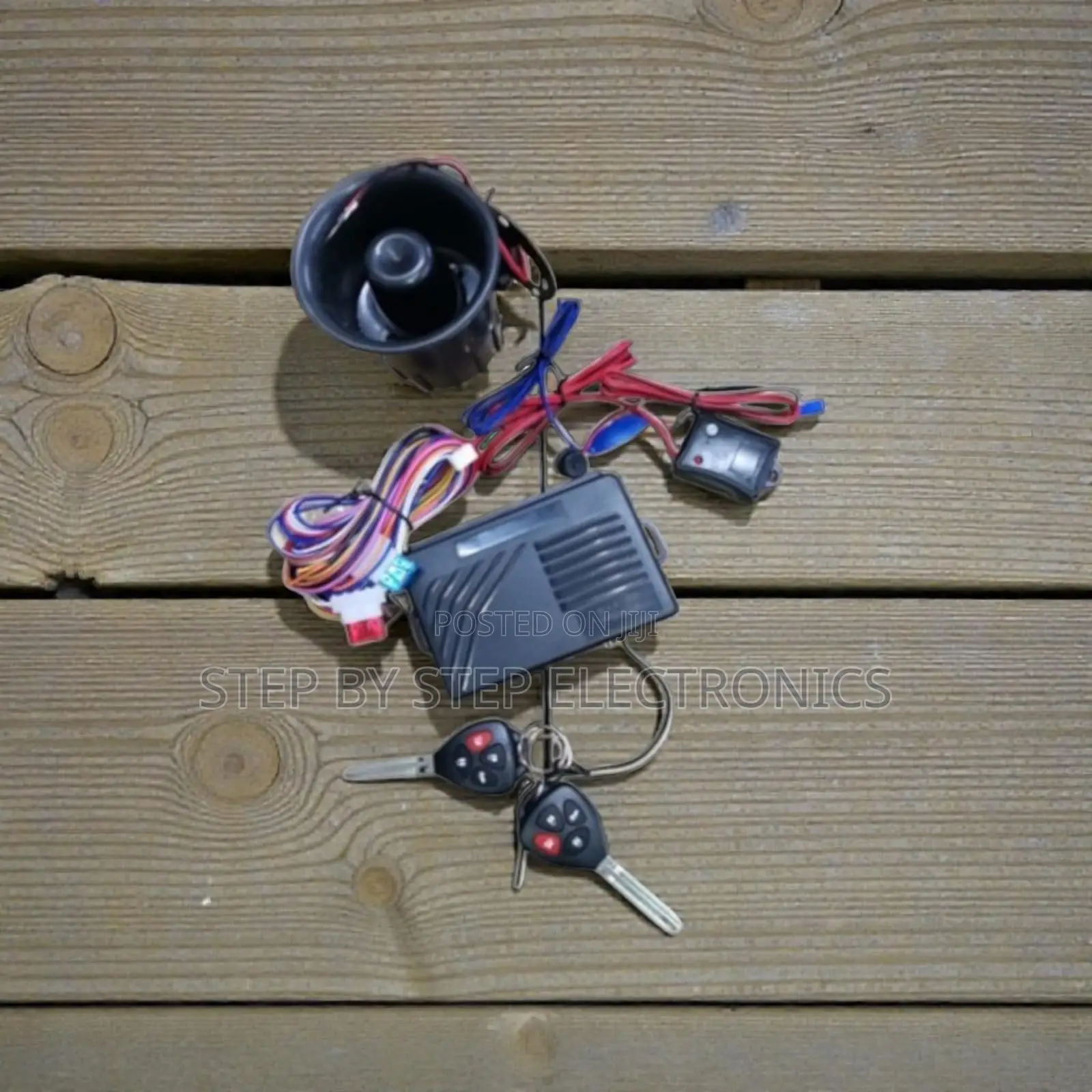 Universal Car Security Alarm With Flip Keys and Intrusion Sensors