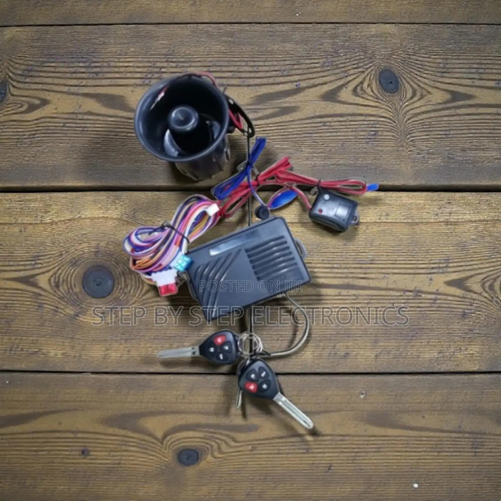 Advanced Car Alarm Kit With Flip Keys, Door Trigger and Loud Siren