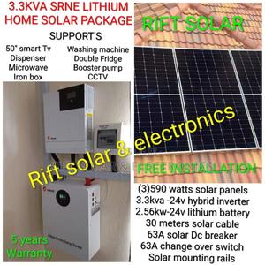 3.3kva Inverter - 2.56kwh Lithium Battery Boma Off-Grid Solar Solution - main view