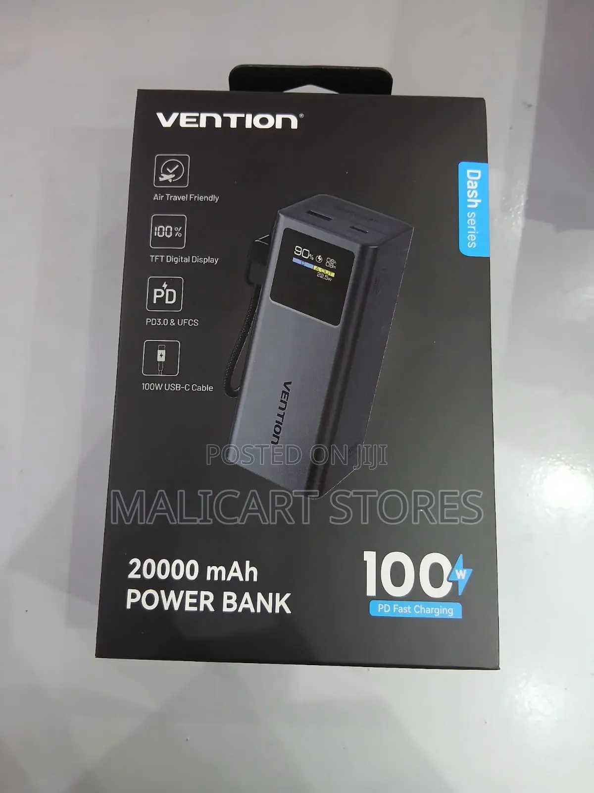Vention 20000mah Phone Laptop Power Bank 100w-Grey