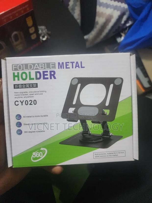iPads / Tablets Foldable Metal Stand With Rotating Base - main view