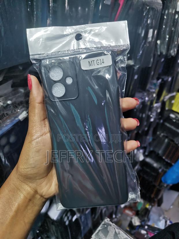 Wigento Motorola Moto G14 Soft Silicone Tpu Black Case - main view