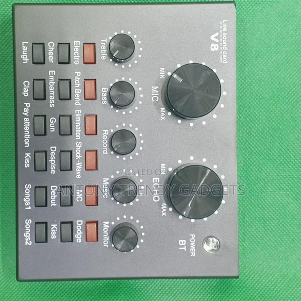 V8 Sound Card For Live Streaming, Recording & Gaming