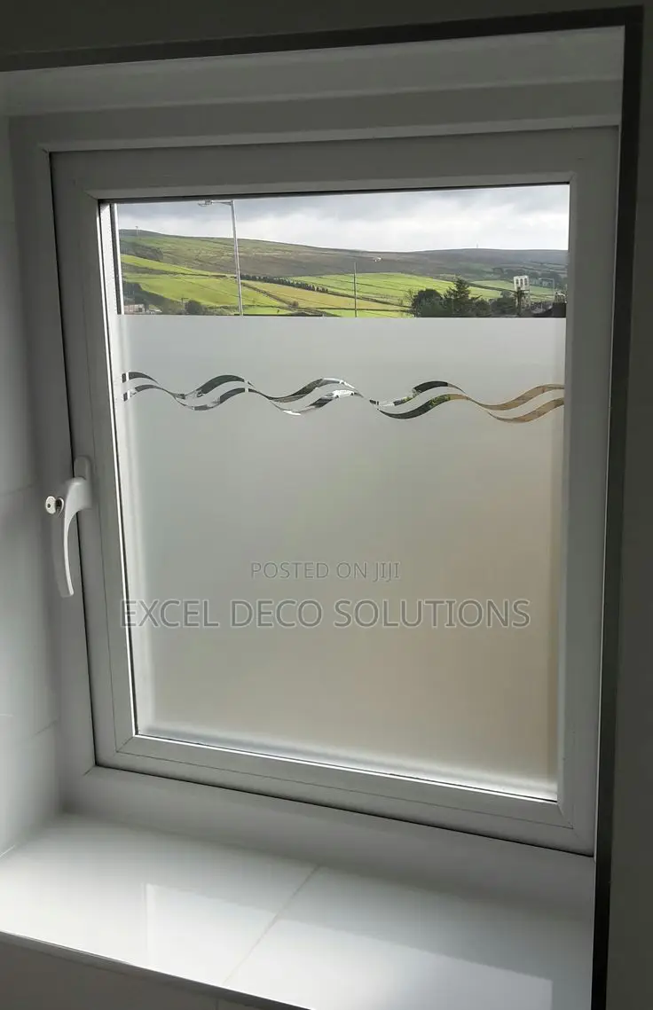 Frosted Glass Door Film | Contemporary Entrance