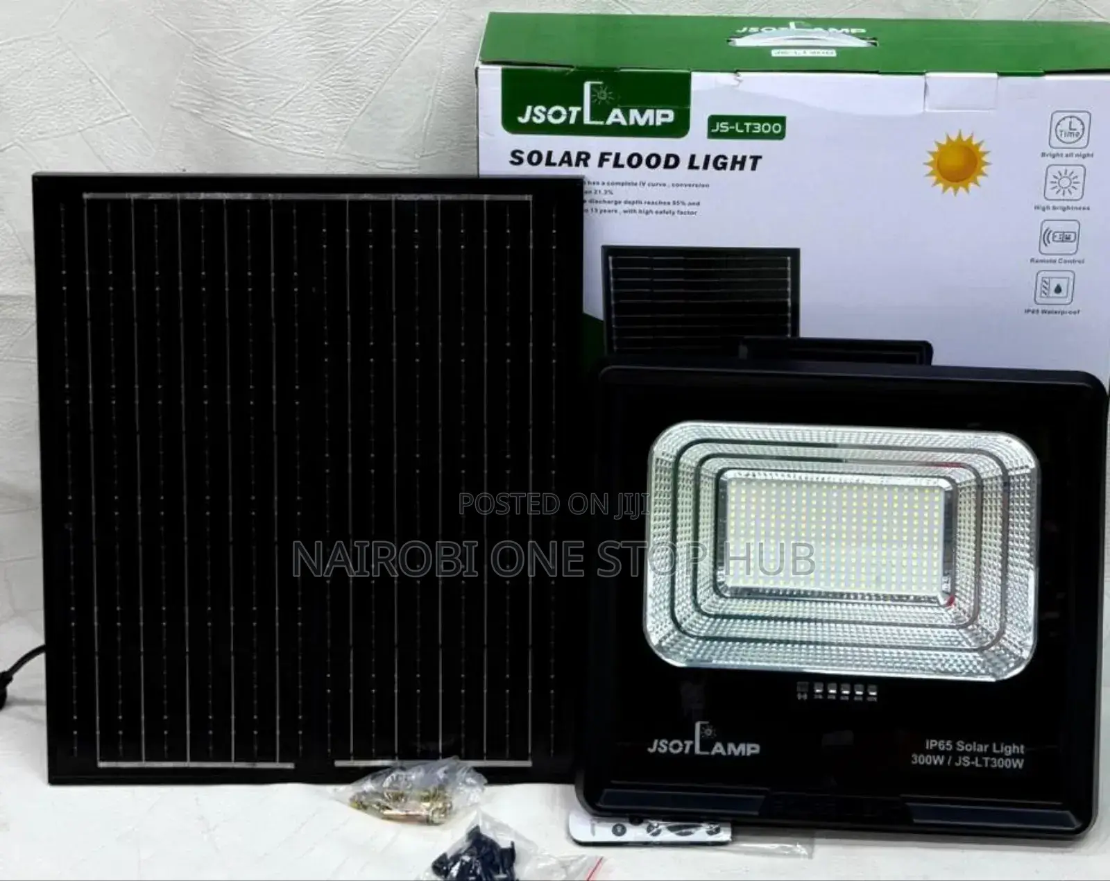 Jsot Solar Flood Light, Model Js-Lt300w.