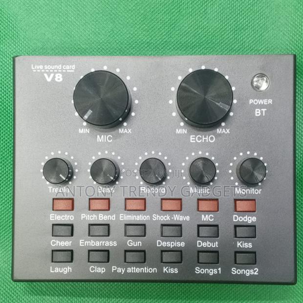 Professional V8 Sound Card For Podcasting & Karaoke