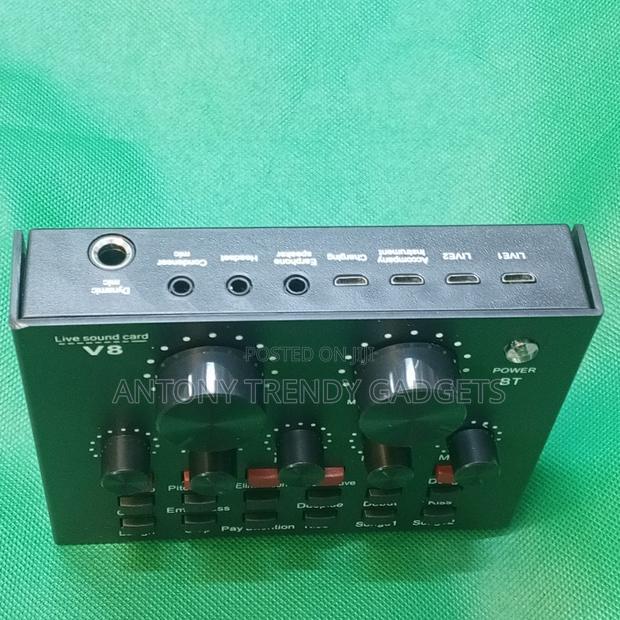 V8 Portable Sound Card For Youtube, Tiktok & Studio Use