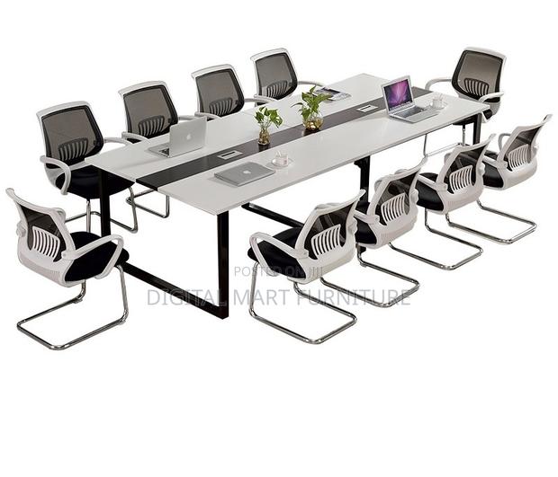 240cm Brown Rectangular Conference Table - thumbnail 3