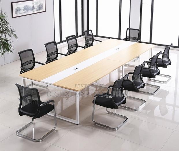 240cm Brown Rectangular Conference Table - thumbnail 6