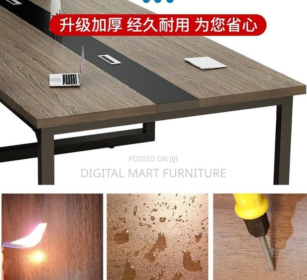 240cm Brown Rectangular Conference Table - thumbnail 8