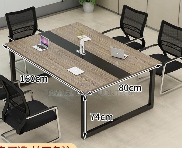 240cm Brown Rectangular Conference Table - thumbnail 9