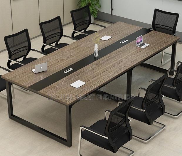 240cm Brown Rectangular Conference Table - thumbnail 10
