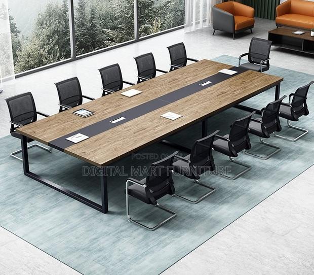 240cm Brown Rectangular Conference Table - thumbnail 11