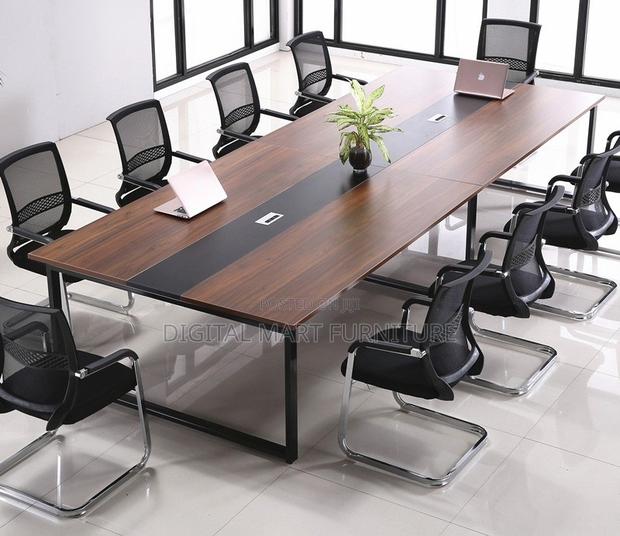 240cm Brown Rectangular Conference Table - thumbnail 12