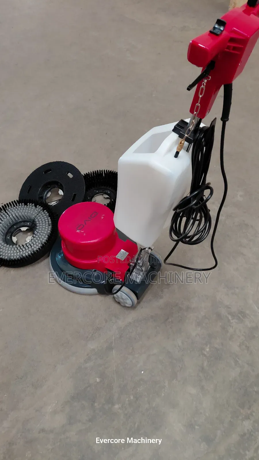 Heavy Duty Electric Floor Scrubbing Machine With Accessories.