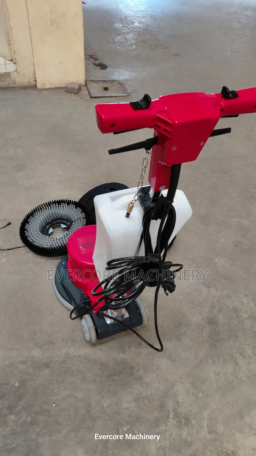 Heavy Duty Electric Floor Scrubbing Machine With Accessories.