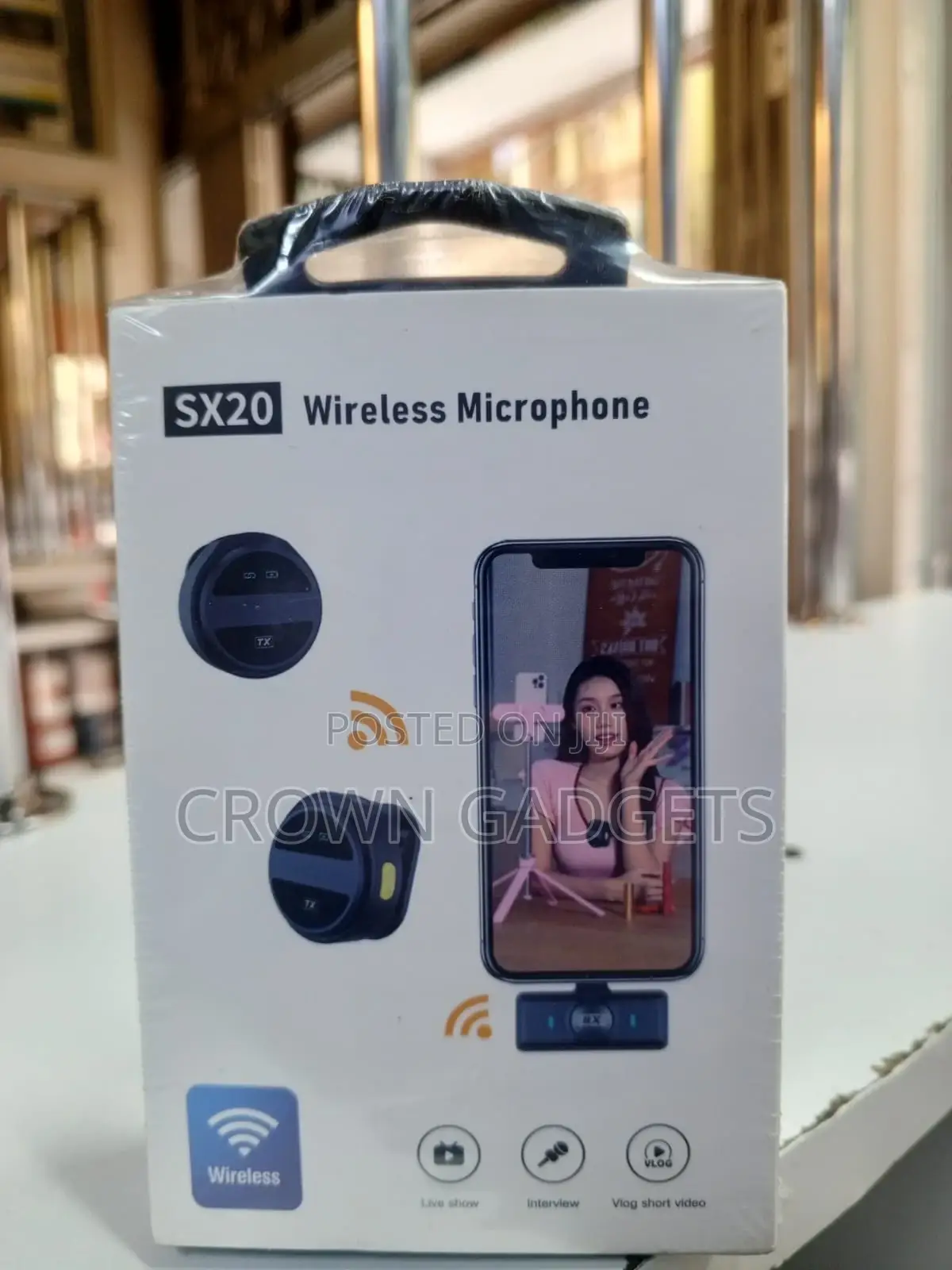 Sx20 Rechargeable Wireless Lapel Mic for Live Streaming