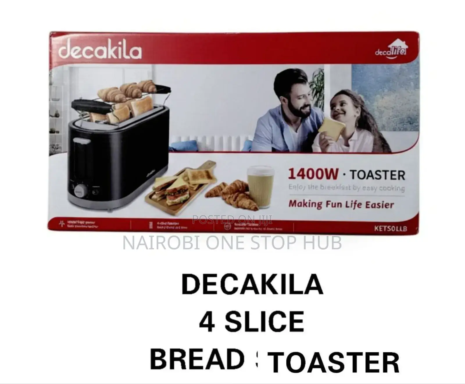Decakila Slice Toaster Model Kets011b.