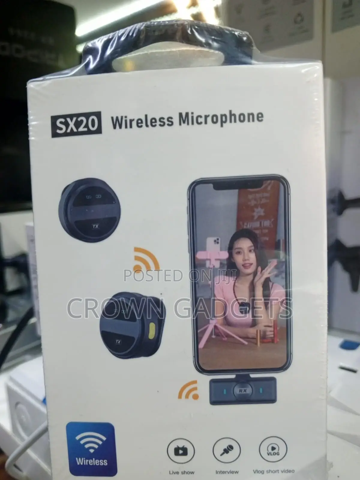 Sx20 Rechargeable Wireless Lapel Mic for Live Streaming