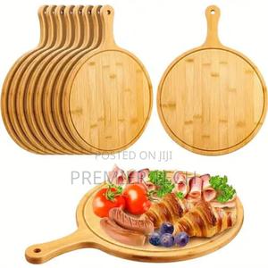 Bamboo Pizza Board Plate Now Available in 2 Sizes: - main view
