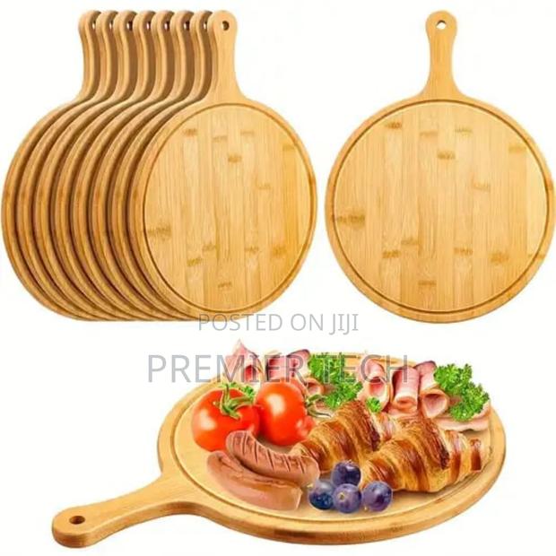 Bamboo Pizza Board Plate Now Available in 2 Sizes: