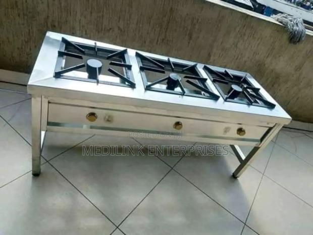 Stainless Steel 3-High Pressure Burner Cooker - main view