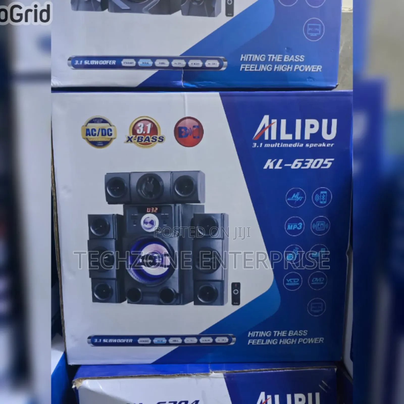 Ailipu Kl-6305 3.1ch Bluetooth Multimedia Speaker System With Ac/Dc 