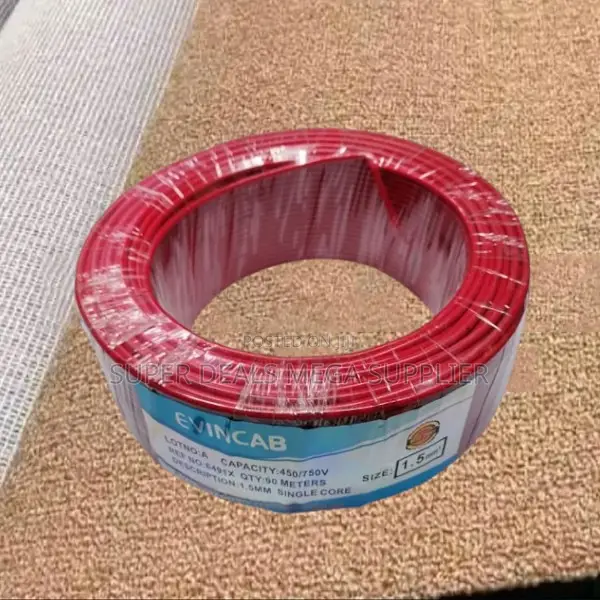 Evin Cost Effective Red 1.5mm PVC Insulated Wiring Electrical Cable