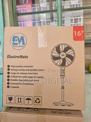 Black 16 Inches Electromate Electromate Standing Fans