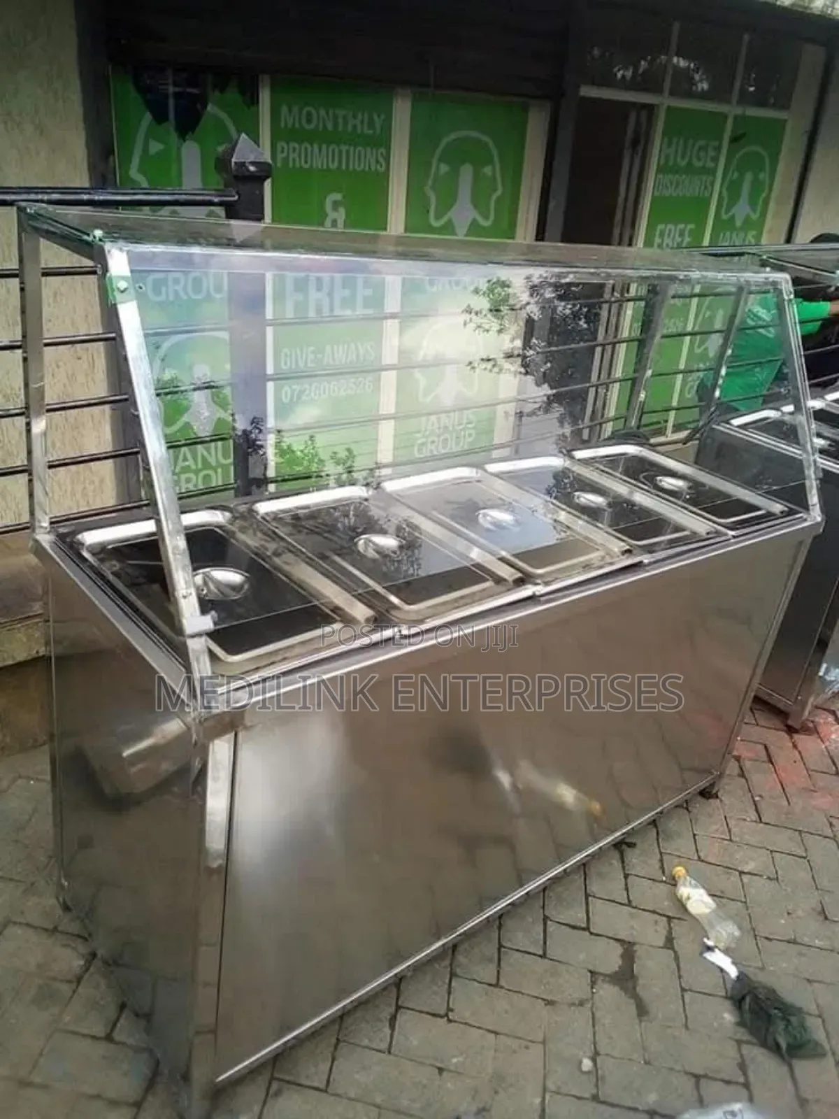 6-Inserts Glassed Food Warmer Display