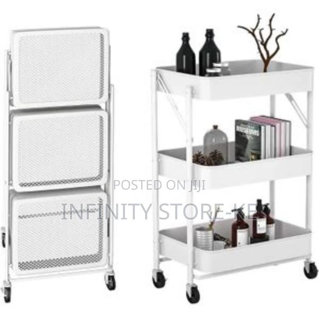 3layer Metallic Mesh Trays Trolley Racks - main view
