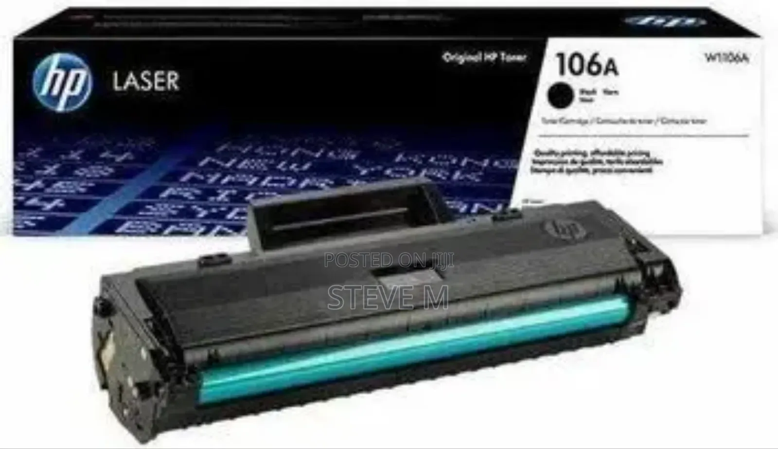 Hp 106a Black Original Laserjet Toner Cartridge – W1106a